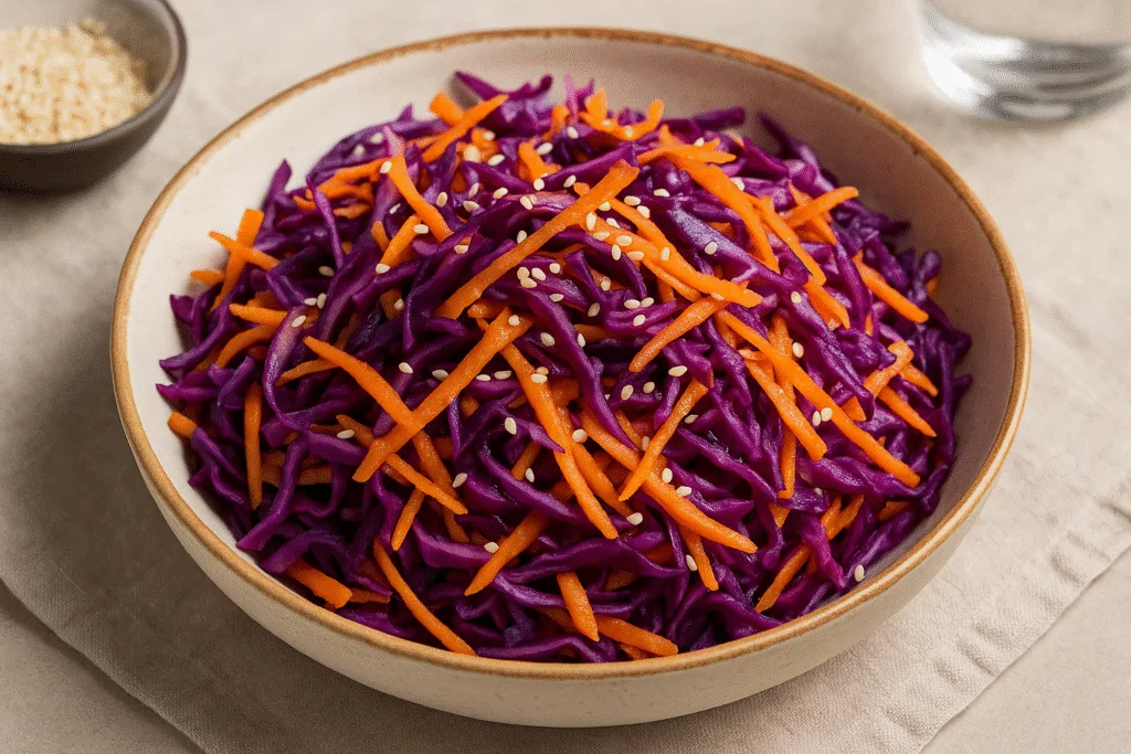 Ensalada de Repollo Morado con Zanahoria