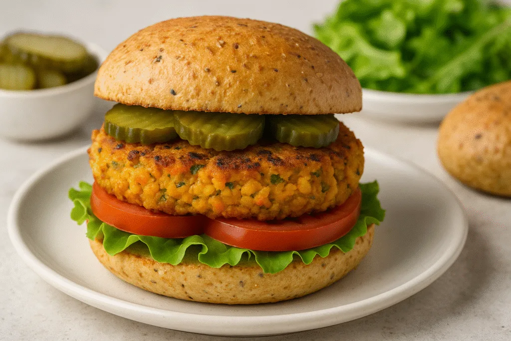 Hamburguesa sin Gluten de Garbanzos