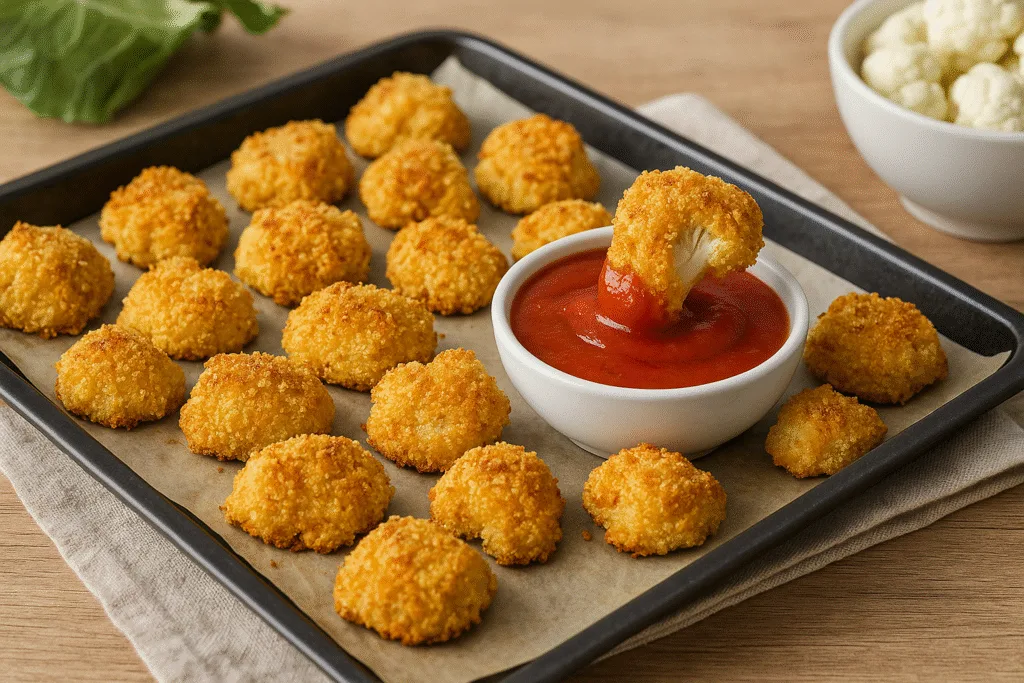 Nuggets de coliflor al horno
