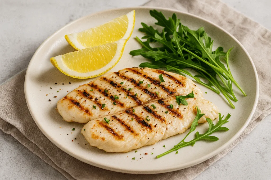 Pescado a la parrilla con limón