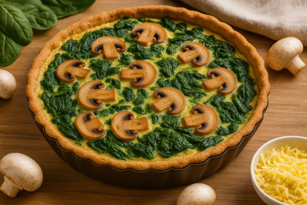 Quiche integral de espinaca