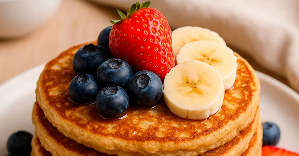 Receita-facil-para-panquecas-de-aveia-saudaveis
