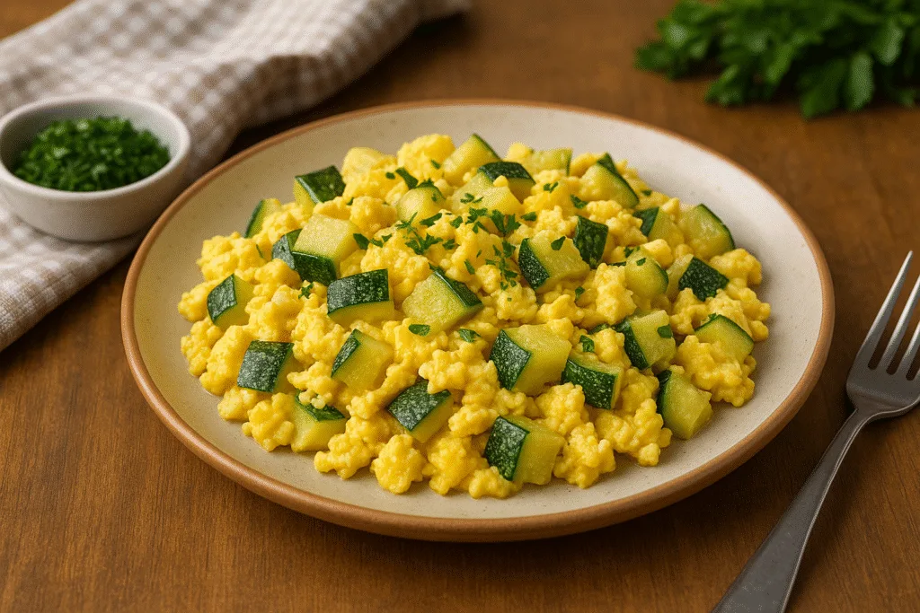 Revuelto de zapallito con huevo