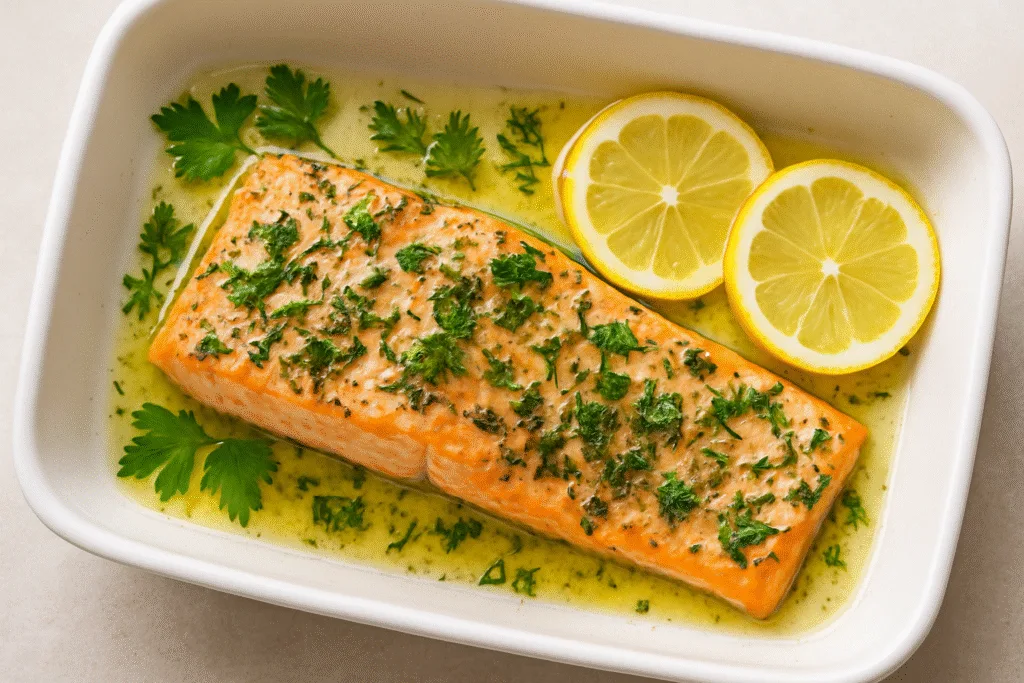 Salmón al horno con hierbas