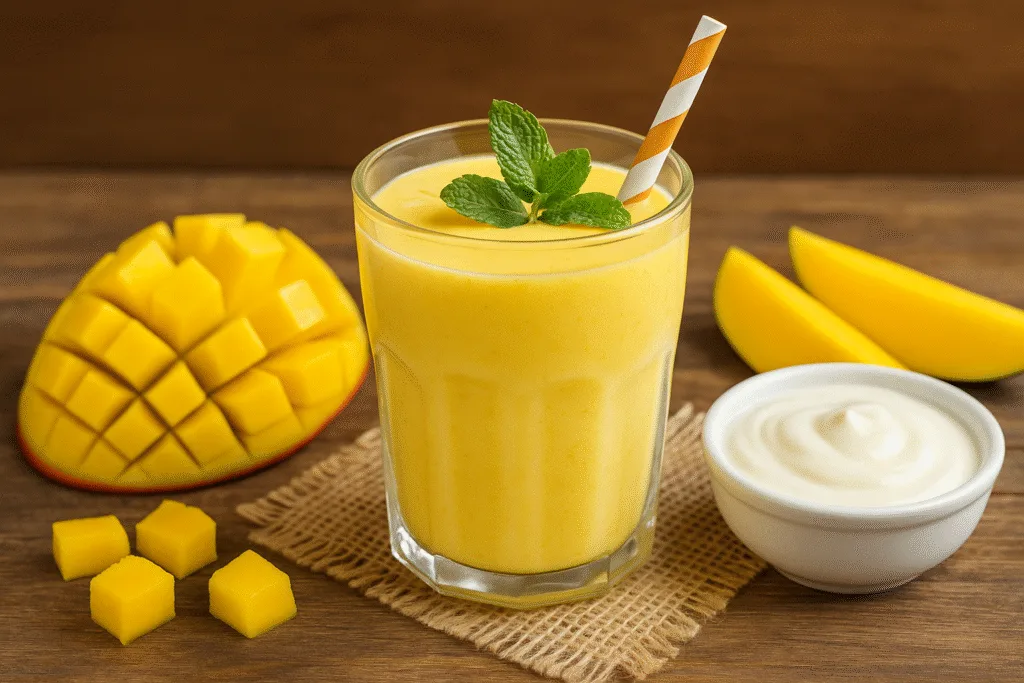 Smoothie de mango y yogur natural