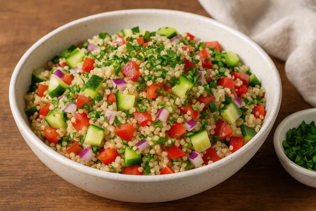 Tabulé de Quinoa Estilo Mediterráneo
